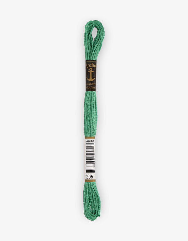 Anchor Mouline Stranded Cotton Embroidery Thread 8m - Green (0205)
