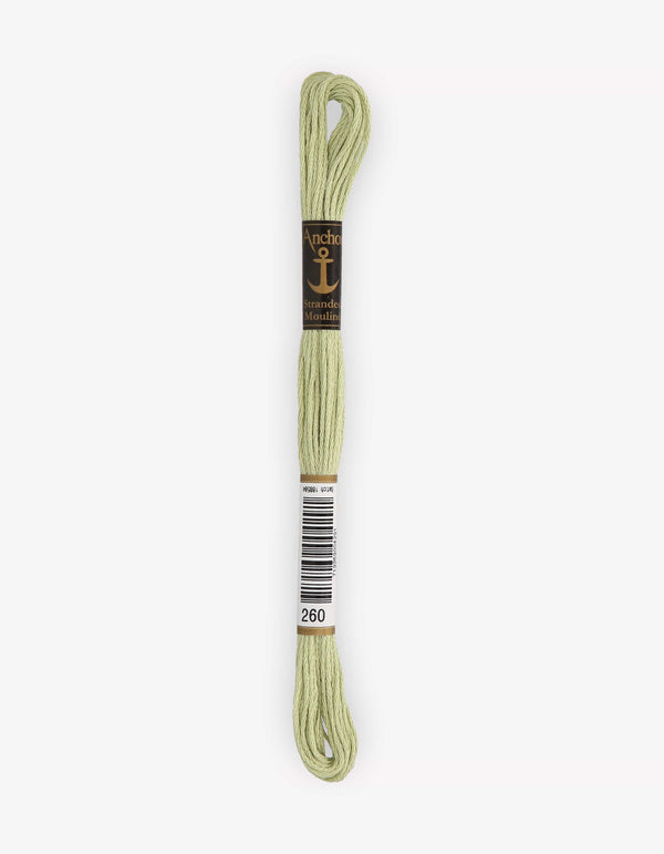 Anchor Mouline Stranded Cotton Embroidery Thread 8m - Green (0260)