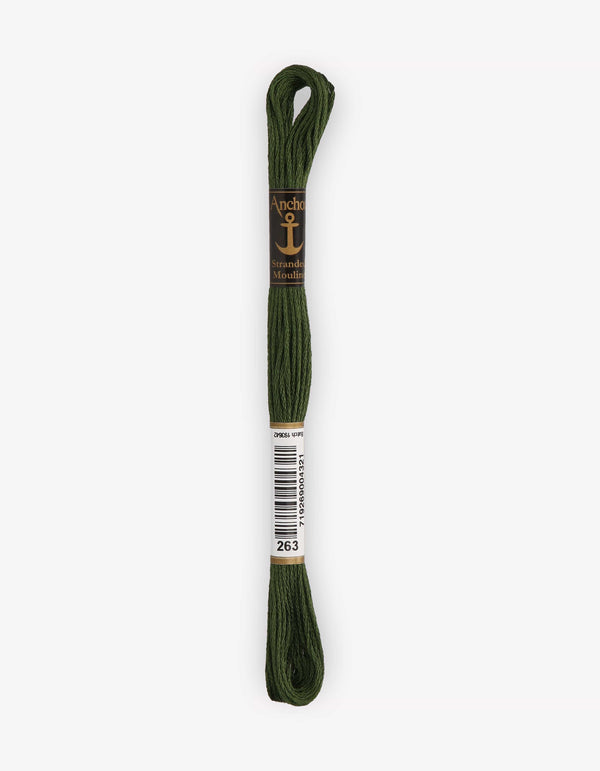 Anchor Mouline Stranded Cotton Embroidery Thread 8m - Green (0263)