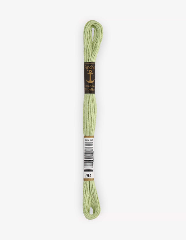 Anchor Mouline Stranded Cotton Embroidery Thread 8m - Green (0264)