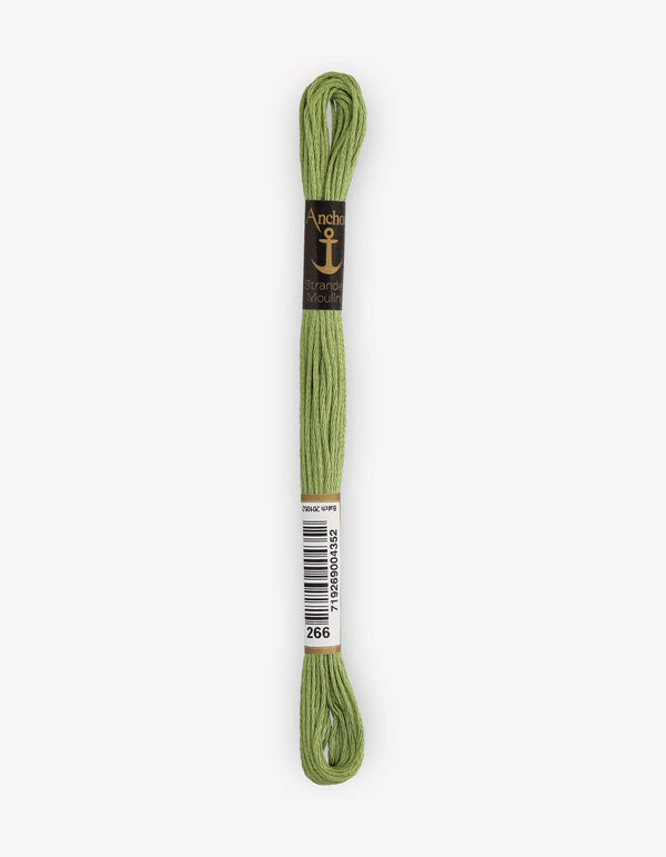 Anchor Mouline Stranded Cotton Embroidery Thread 8m - Green (0266)