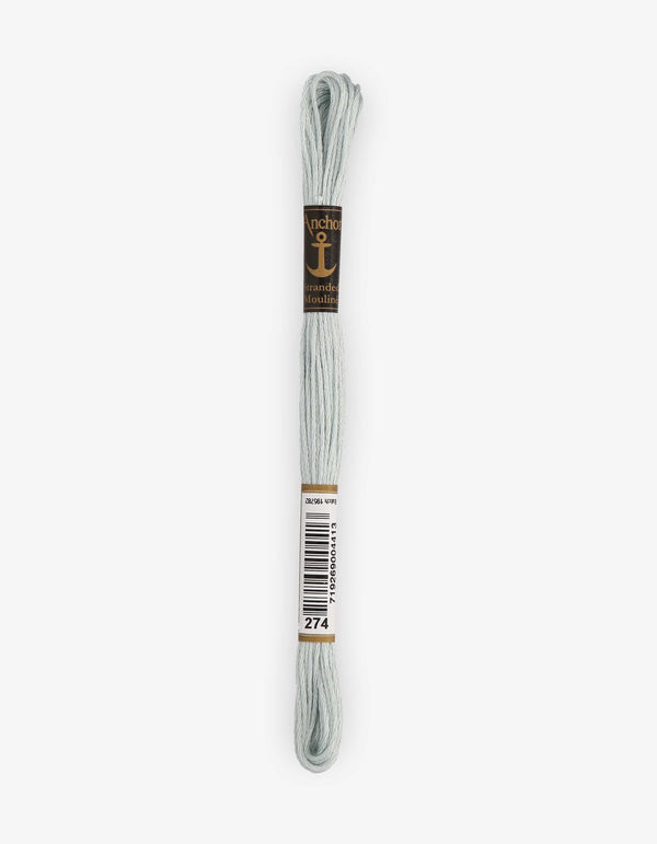 Anchor Mouline Stranded Cotton Embroidery Thread 8m - Grey (0274)