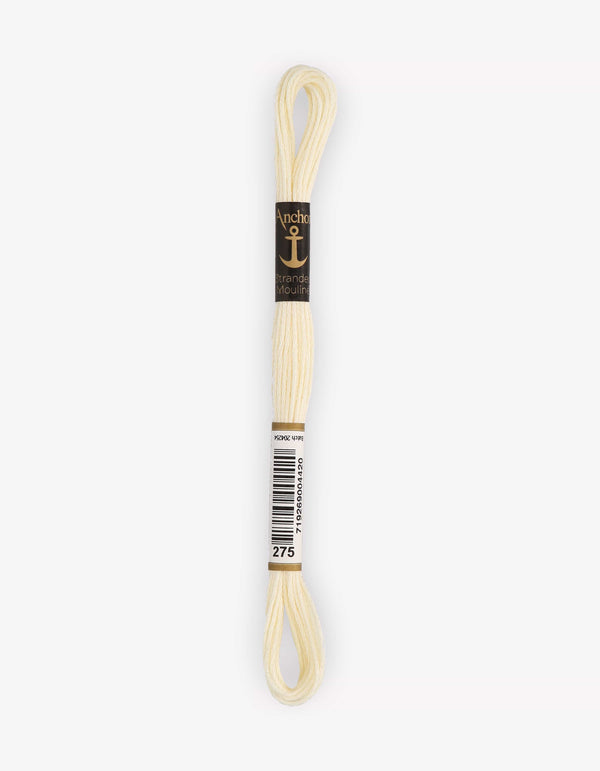 Anchor Mouline Stranded Cotton Embroidery Thread 8m - Cream (0275)