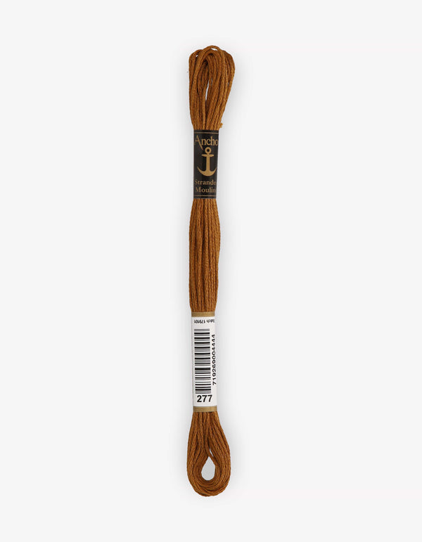 Anchor Mouline Stranded Cotton Embroidery Thread 8m - Brown (0277)