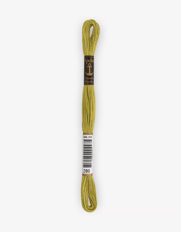 Anchor Mouline Stranded Cotton Embroidery Thread 8m - Green (0280)