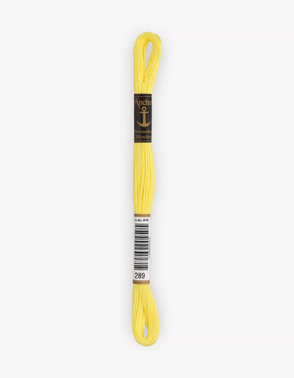 Anchor Mouline Stranded Cotton Embroidery Thread 8m - Yellow (0289)