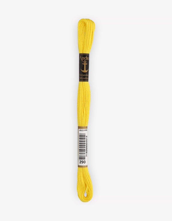 Anchor Mouline Stranded Cotton Embroidery Thread 8m - Yellow (0290)