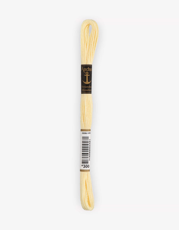 Anchor Mouline Stranded Cotton Embroidery Thread 8m - Yellow (0300)