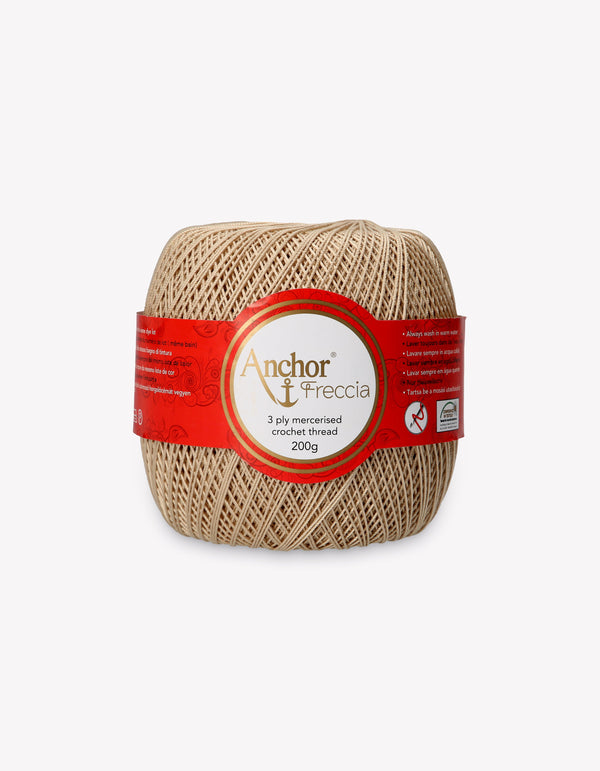Anchor Freccia 6 Crochet Yarn 3ply 200g Ball - Beige Brown (0286)