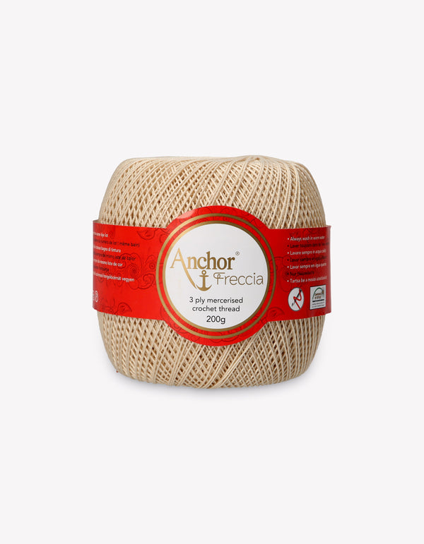 Anchor Freccia 6 Crochet Yarn 3ply 200g Ball - Beige (0387)