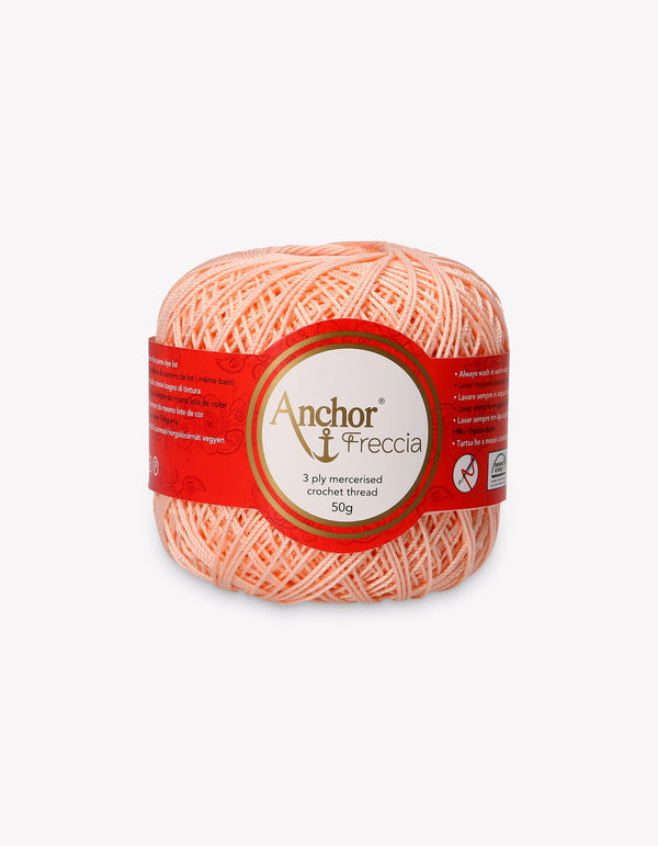 Anchor Freccia 6 Crochet Yarn 3ply 50g Ball - Salmon Pink (0006)
