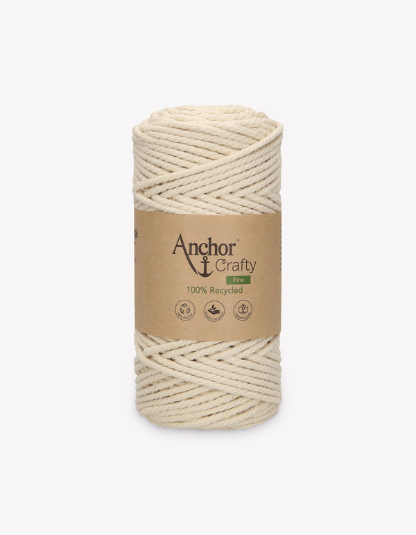 Anchor Crafty Fine 3mm Yarn 250g - Natural (0105)