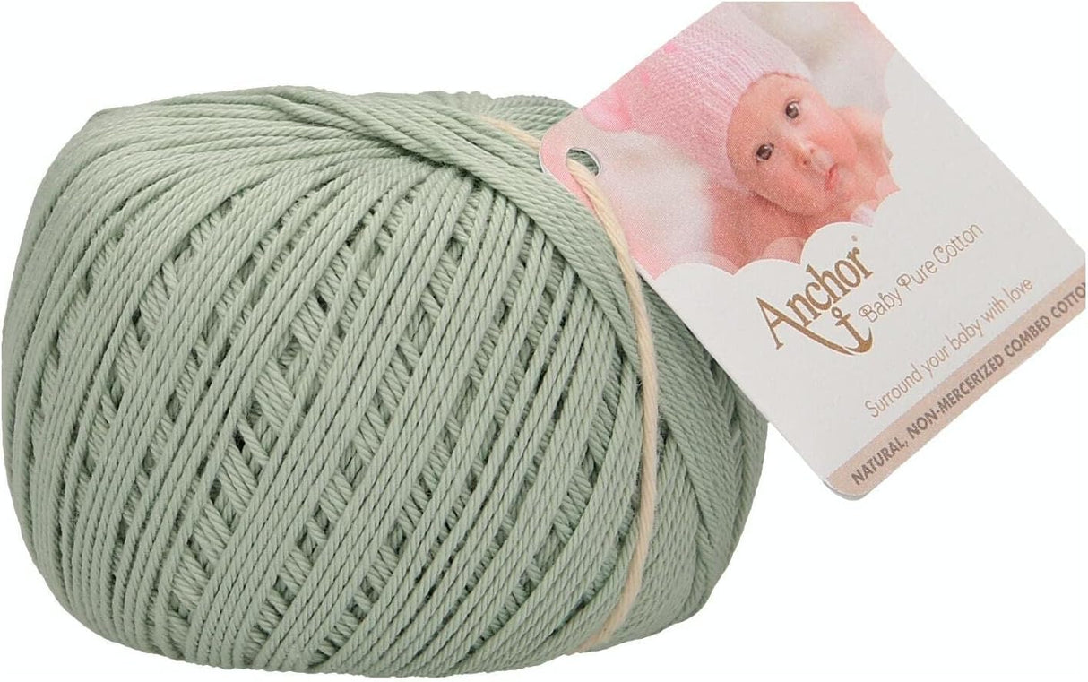Anchor Baby Pure Cotton Crochet/Knitting Yarn 4ply 50g - Earth Green (0402)
