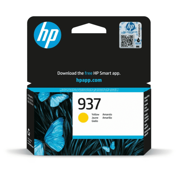 HP 937 Yellow Standard Capacity Ink Cartridge for HP OfficeJet Pro 9110/9120/9130