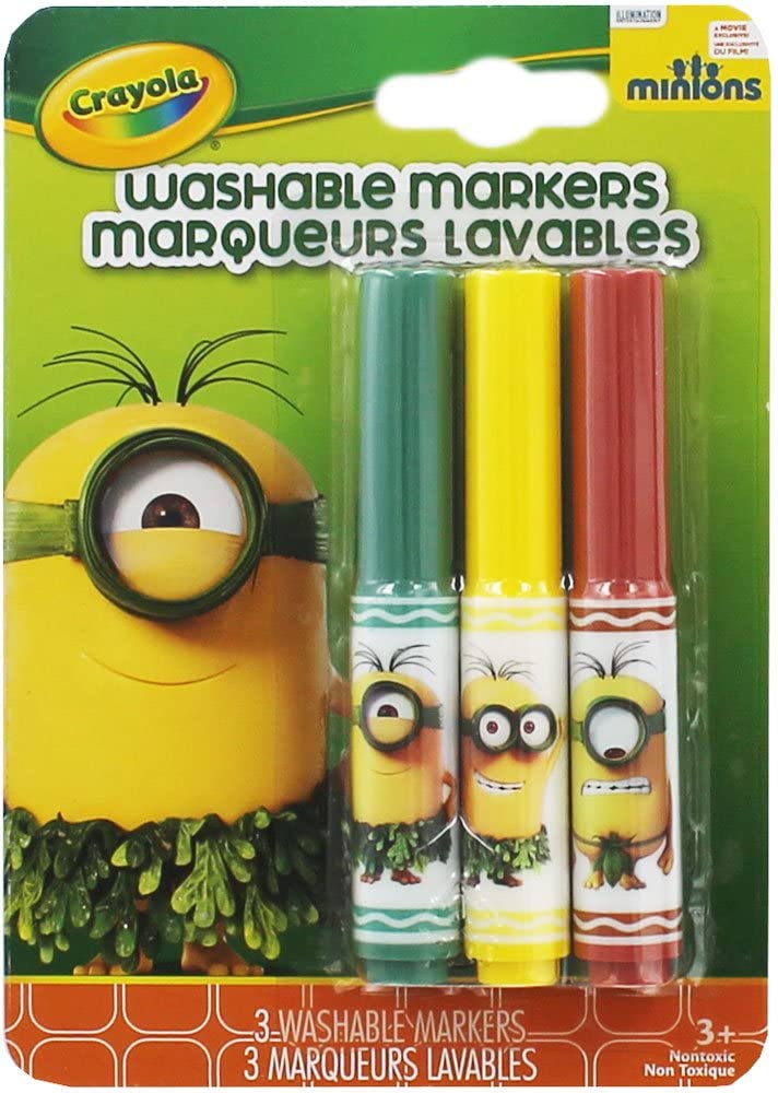 Crayola Minions Washable Marker Pens - Prehistoric (3pk)