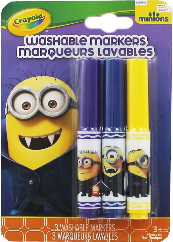 Crayola Minions Washable Marker Pens - Gone Batty (3pk)