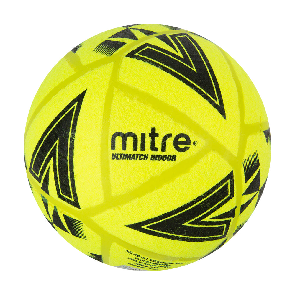 Mitre Ultimatch Indoor Football Yellow/Black Size 4