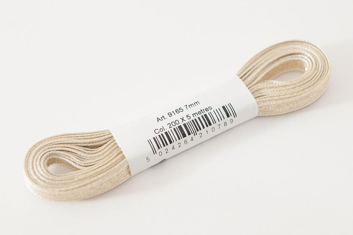 Berisfords Satin Ribbon Pack 5m x 7mm Gold (4pc)