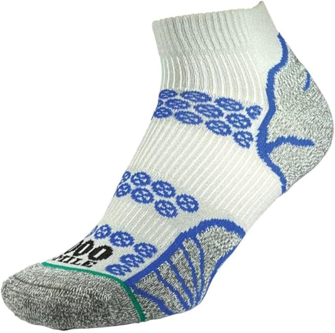 1000 Mile 2011 Lite Anklet Repreve Socks Men's - Silver/Royal Blue (XL)
