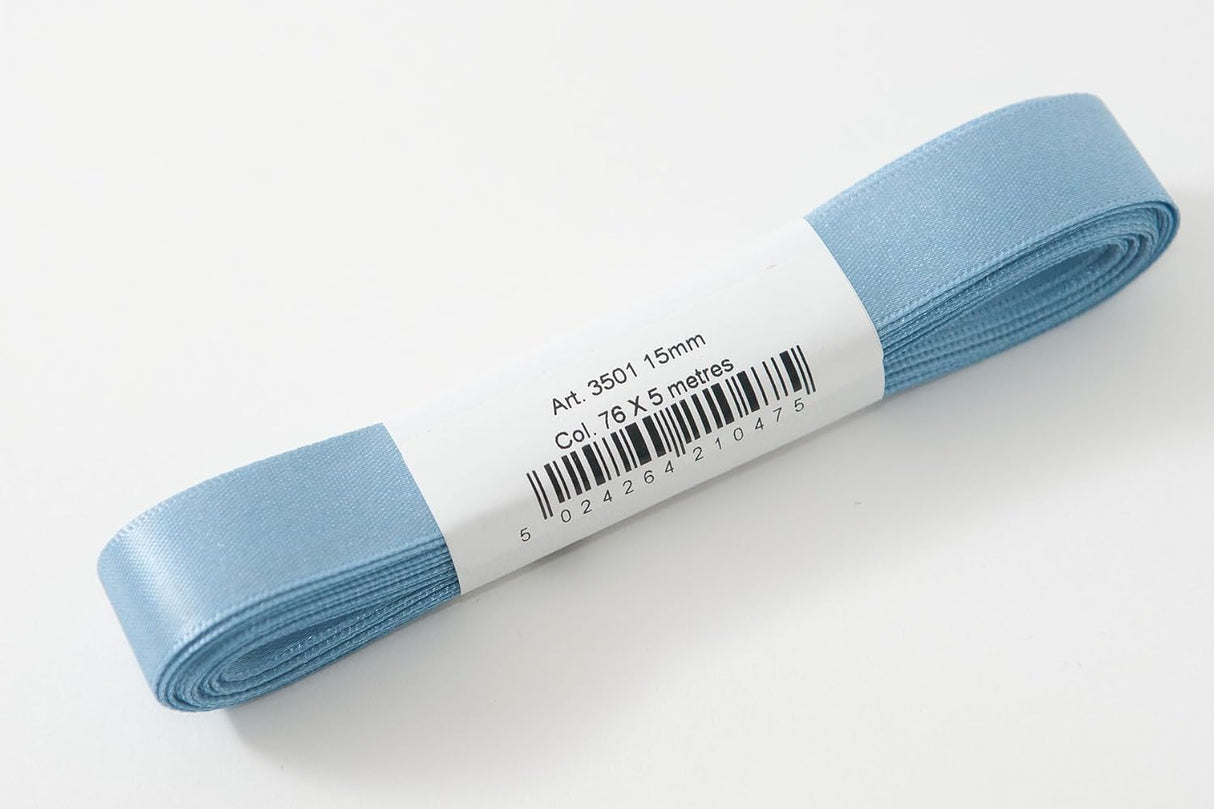 Berisfords Satin Ribbon Pack 5m x 15mm Cornflower (4pc)