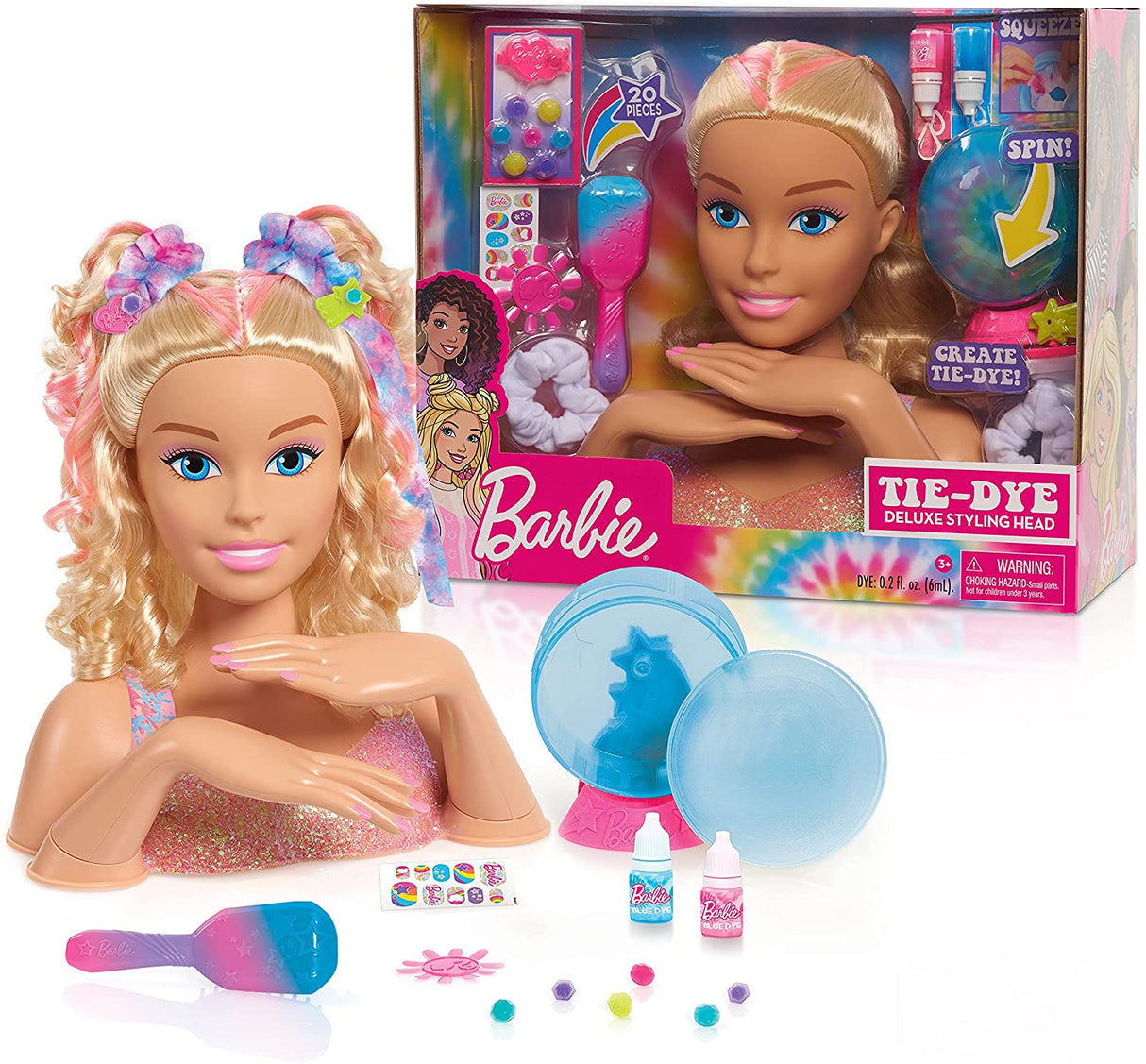 Mattel Barbie Tie Die Deluxe Blonde Styling Head