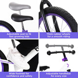Bixe Pro Balance Bike 16" Aluminium Violet for Kids (3-7yrs)