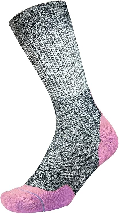 1000 Mile 2033 Fusion Repreve Walking Socks Ladies - Navy Marl/Mauve (M)