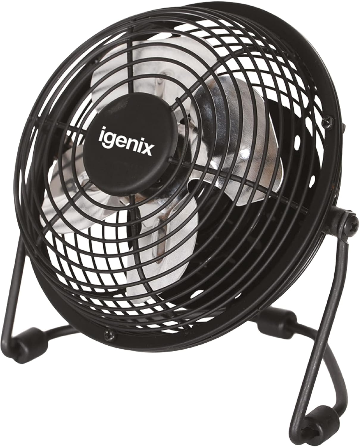 Igenix 4" Portable USB Powered Desk Cooling Fan Black
