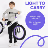 Bixe Pro Balance Bike 16" Aluminium Violet for Kids (3-7yrs)