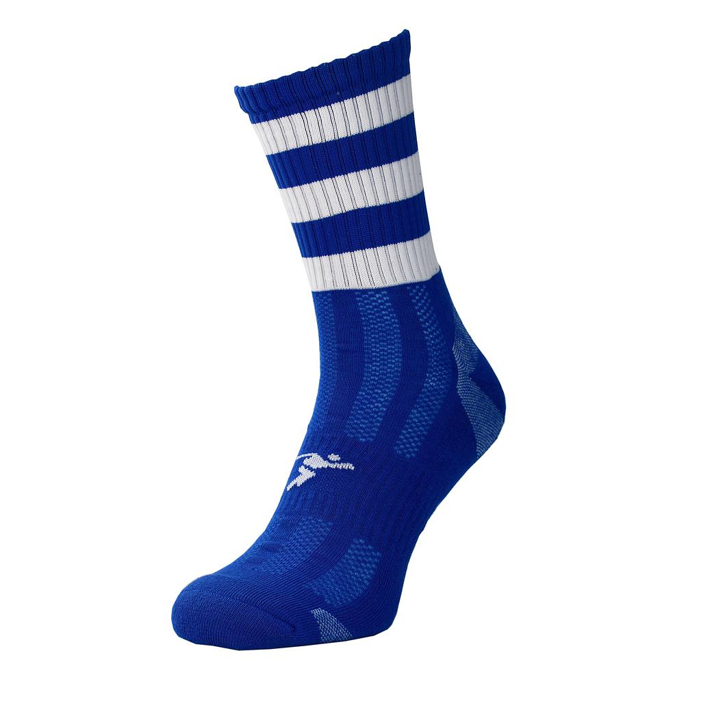 Precision Pro Hooped GAA Gaelic Mid Socks Junior - Royal Blue/White (Size J12-2)