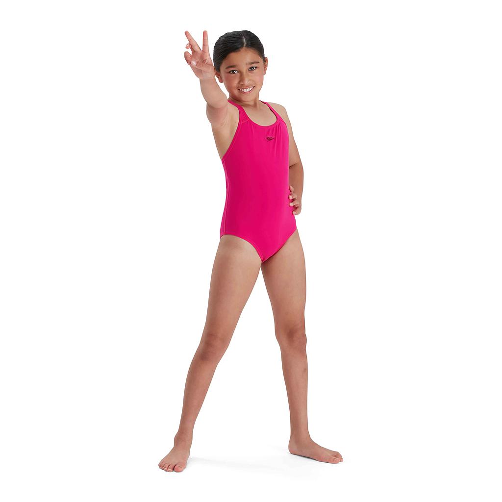 Speedo Eco Endurance+ Medalist Junior Girls Swimsuit Pink (5-6yrs)