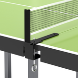 Tennis Table Ping Pong Foldable with Net Game Steel 182cm Indoor, Green HOMCOM