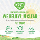 GreenLife Artizan 26cm & 20cm Frying Pan Set Ceramic Non-Stick (Pink)