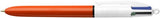 BIC 4 Colours Fine Ballpoint Pen 0.8mm Tip Red/White Barrel Black/Blue/Green/Red Ink (12pk)
