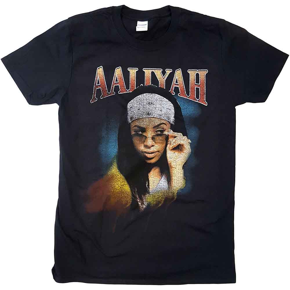 Aaliyah Unisex T-Shirt Trippy Black (XL)