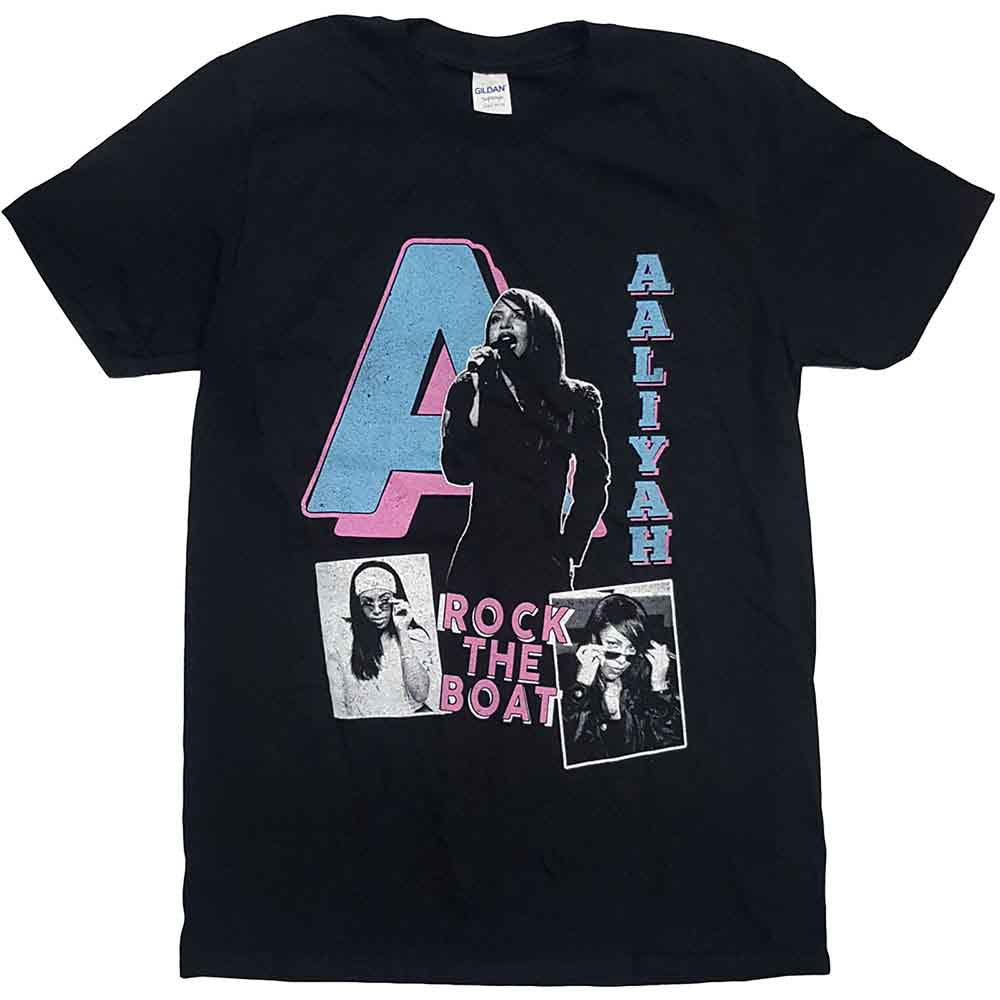Aaliyah Unisex T-Shirt Rock The Boat Black (XL)