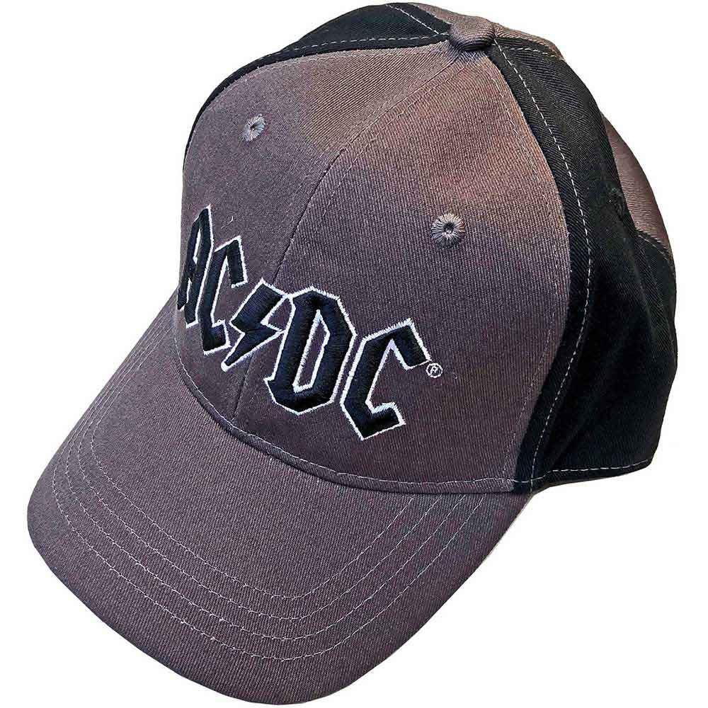 AC/DC Unisex Baseball Cap Black Logo Charcoal Grey & Black