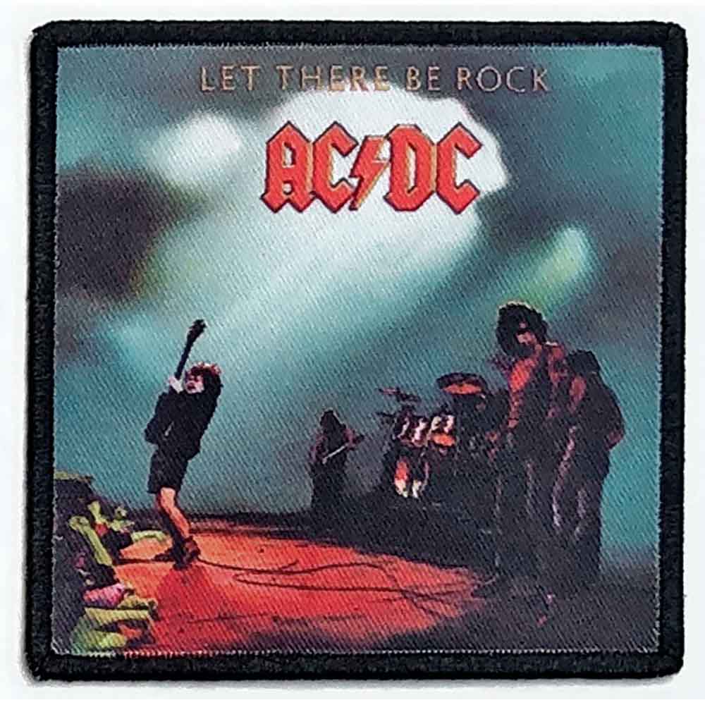 AC/DC Standard Iron-On Patch 3.5" x 3.5" Let There Be Rock (Album Cover)