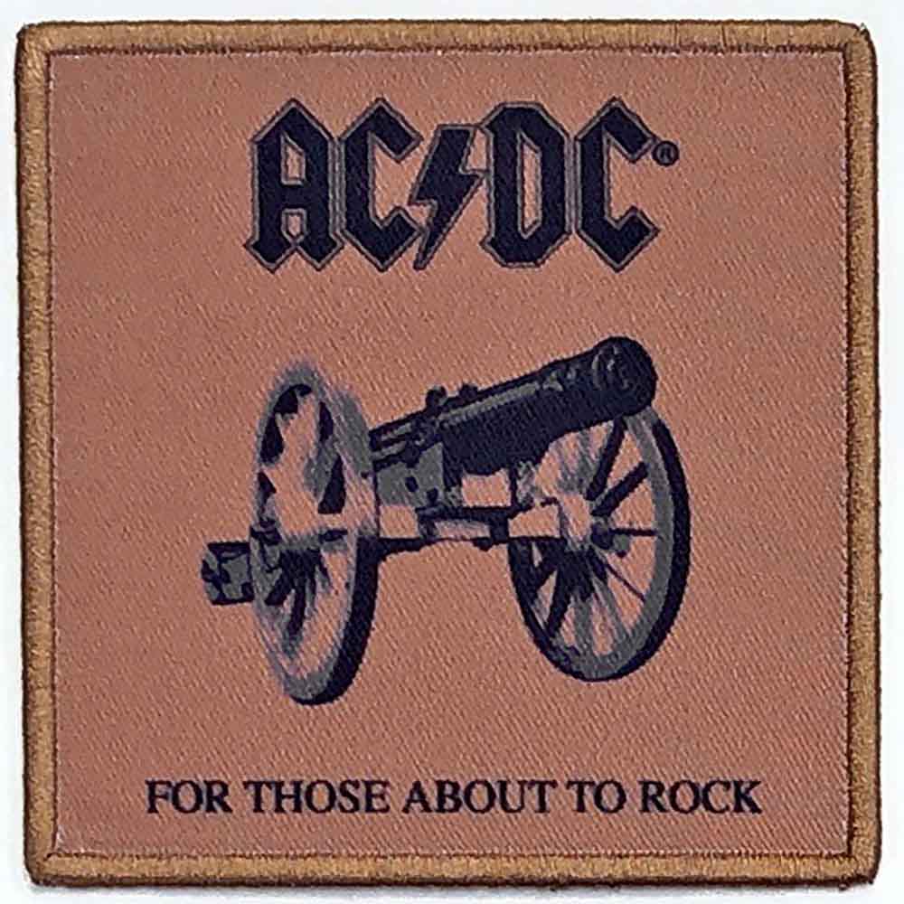 AC/DC Standard Iron-On Patch 3.5" x 3.5" For Those About To Rock (We Salute You) (Album Cover)