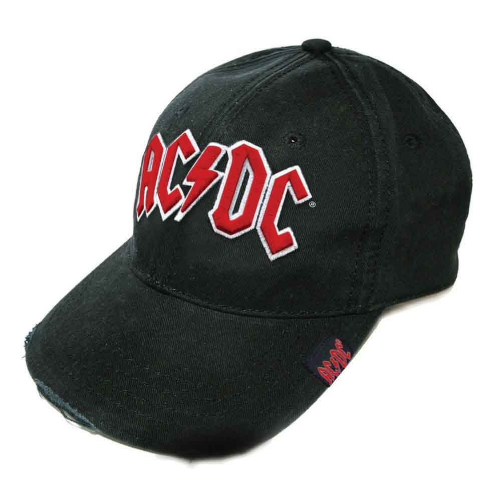 AC/DC Men's Baseball Cap Red Logo Black