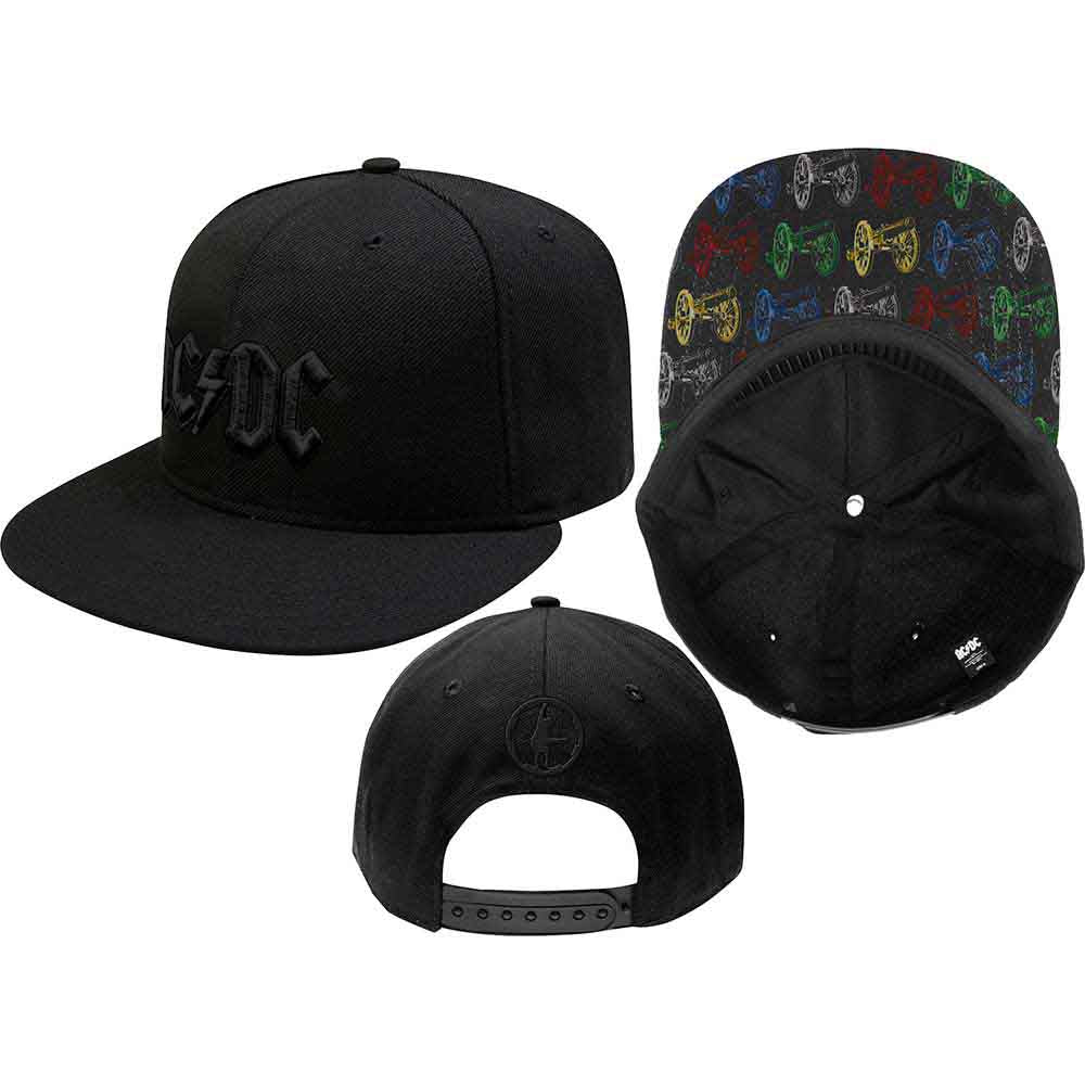 AC/DC Unisex Snapback Baseball Cap Canon Pop-Art Black
