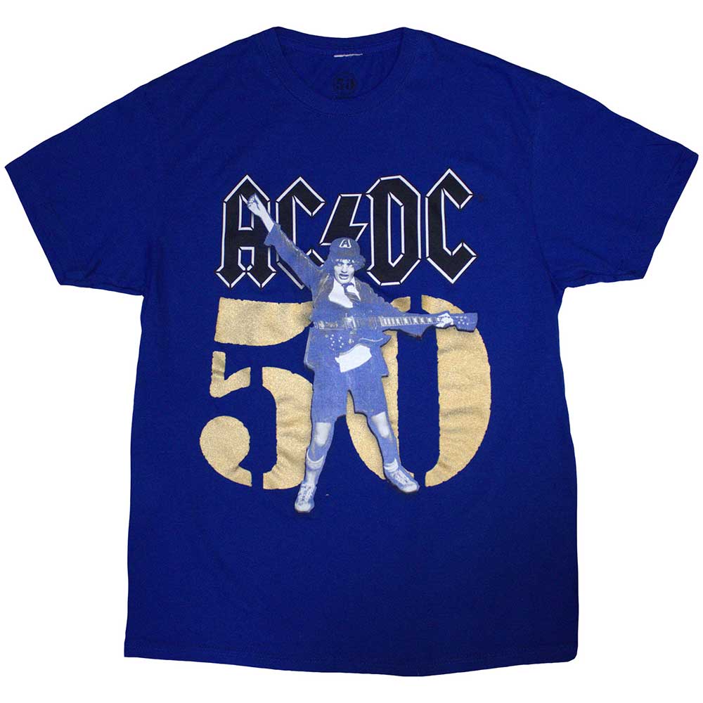 AC/DC Unisex T-Shirt Gold Fifty Blue (S) – Simply4Deals