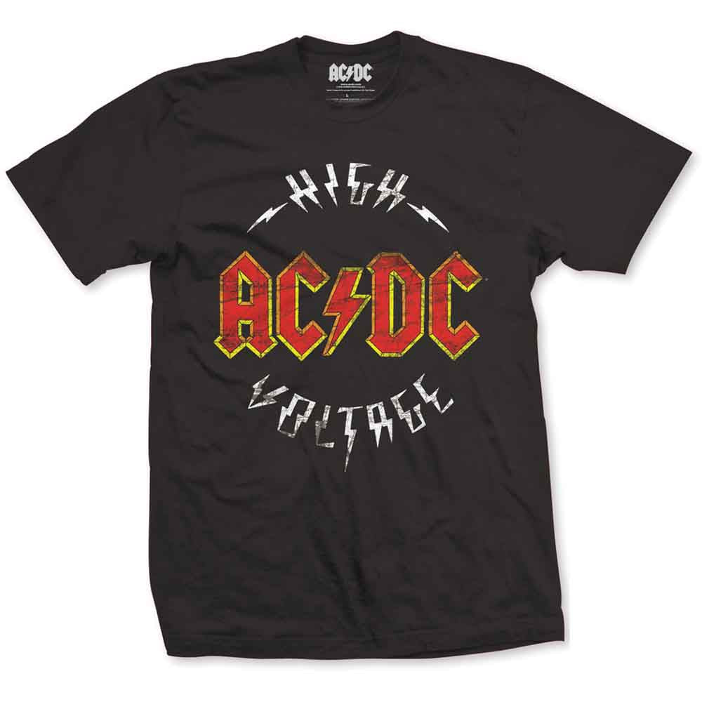 AC/DC Unisex T-Shirt Black High Voltage (L)