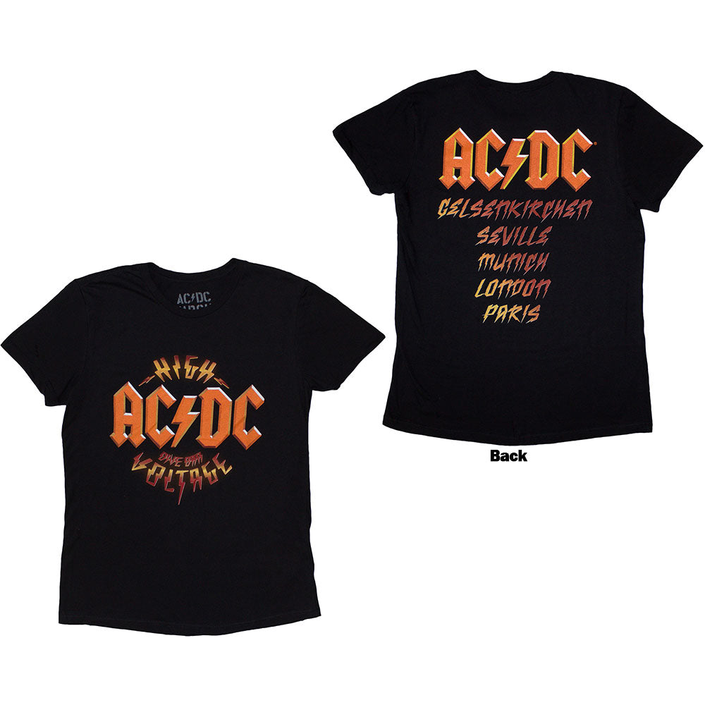 AC/DC Ladies T-Shirt High Voltage Dive Bar (Back Print Ex-Tour