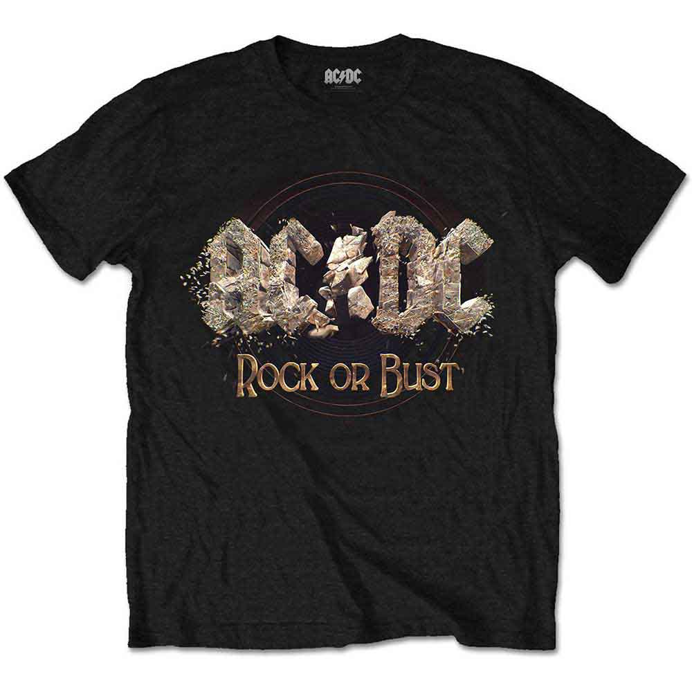 AC/DC Unisex T-Shirt Rock or Bust Black (XL)