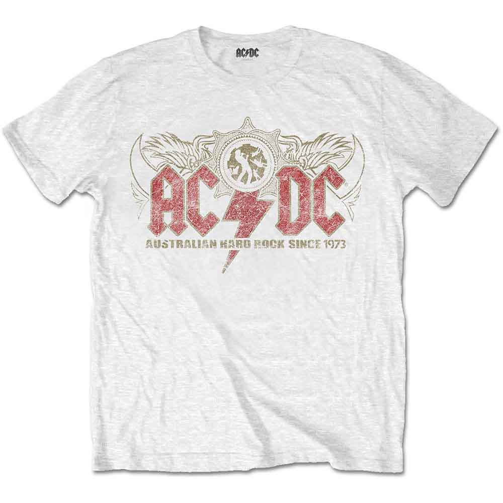 AC/DC Unisex T-Shirt Oz Rock White (XL)