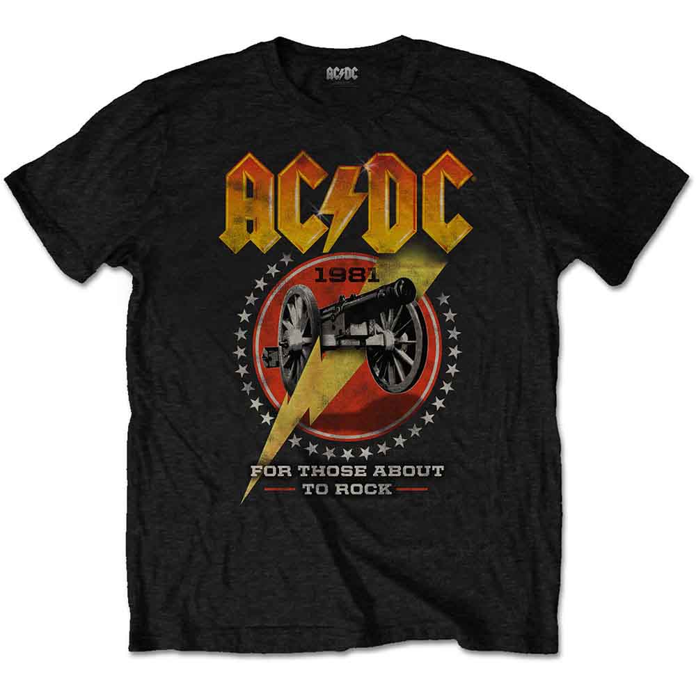 AC/DC Unisex T-Shirt For Those About To Rock 81 Black (XXL)