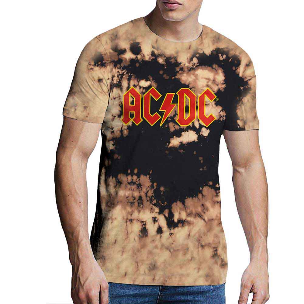 AC/DC Unisex T-Shirt Logo (Dip-Dye) Brown (S)