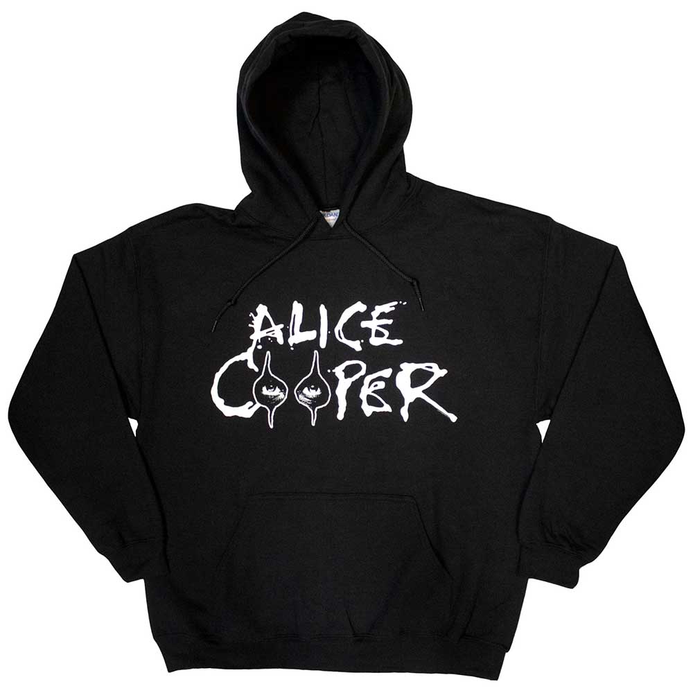 Alice Cooper Unisex Pullover Hoodie: Eyes Logo Black (XXL)