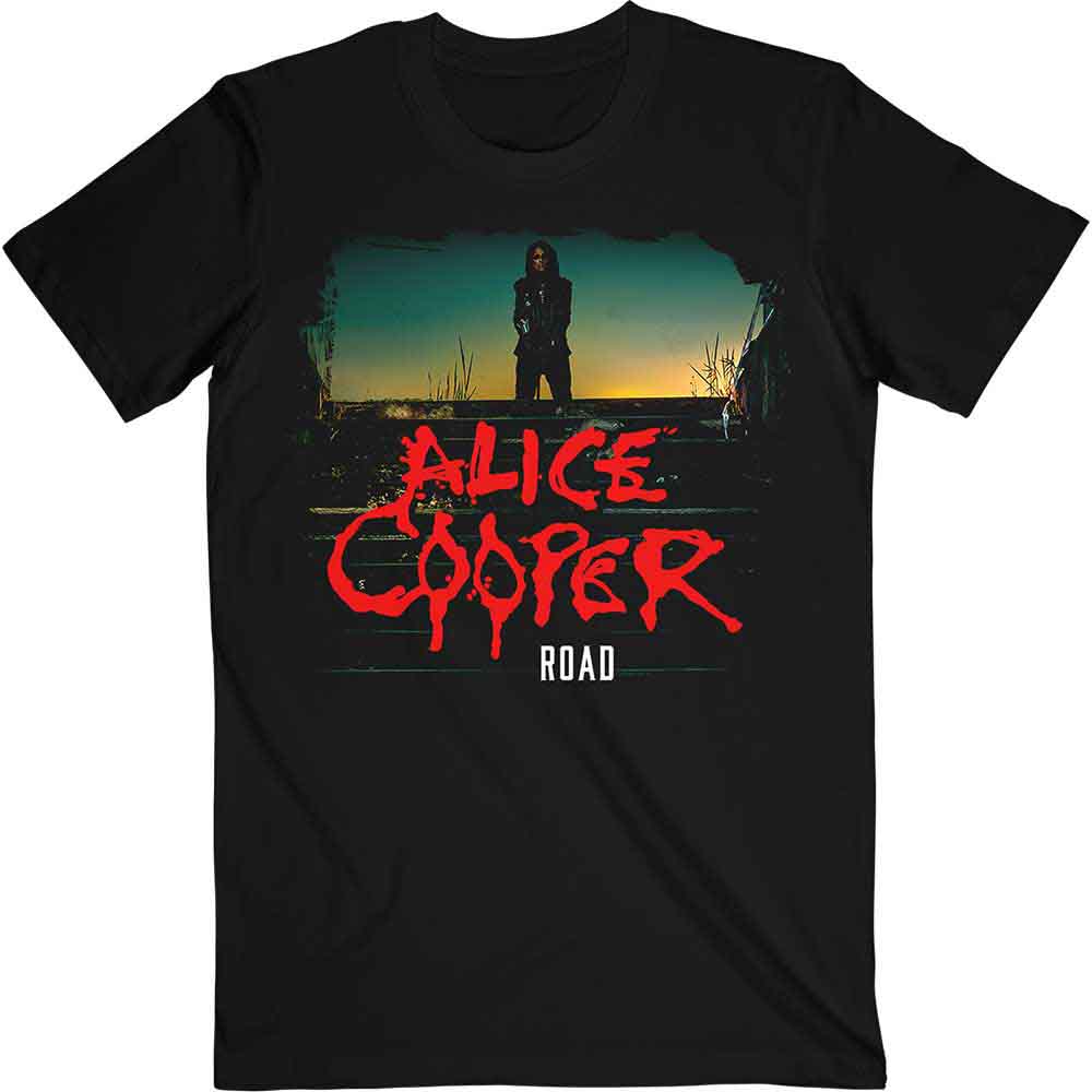 Alice Cooper Unisex T-Shirt Back Road Black (XL)